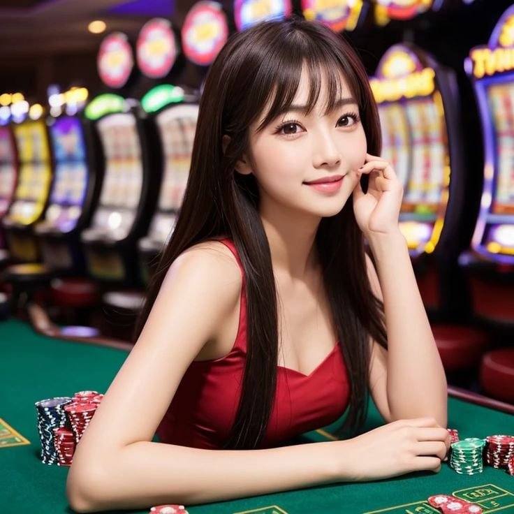 Joker Gaming dealer managing live baccarat table with multiple camera angles on minyaktoto